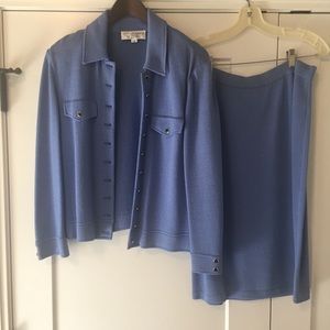 St. John High Quality Knit Jacket and Skirt